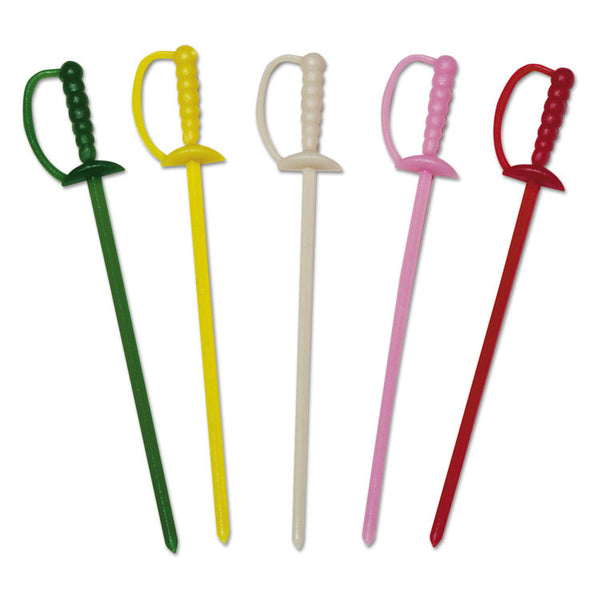 AmerCareRoyal® Sword Picks, 3.25", Assorted Colors, 10,000/Carton (RPPRP147)