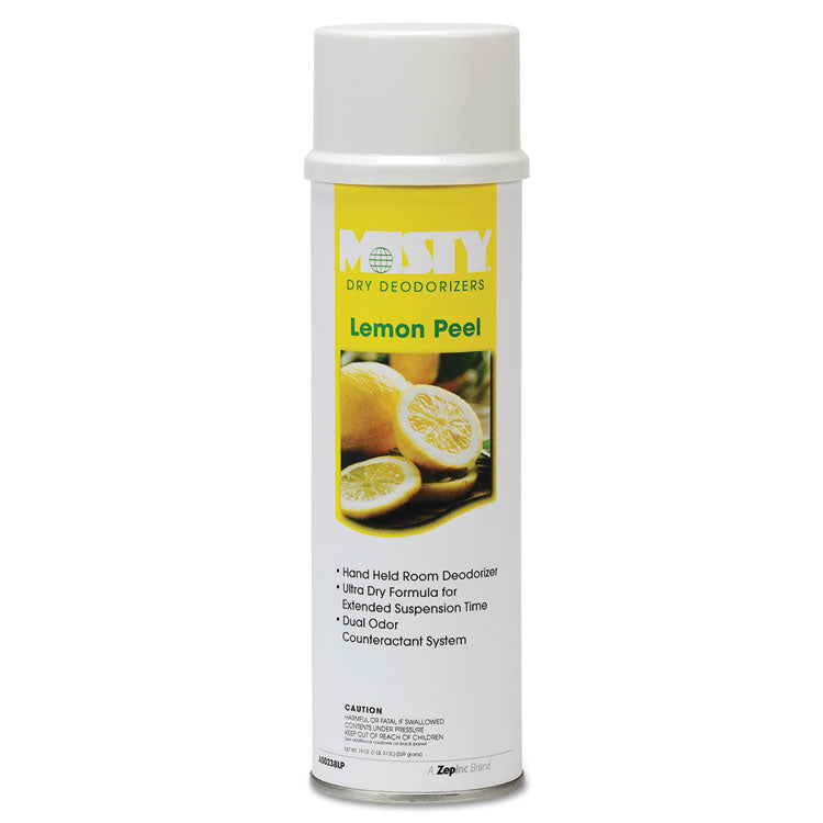 Misty® Handheld Air Deodorizer, Lemon Peel, 10 oz Aerosol Spray, 12/Carton (AMR1001842)
