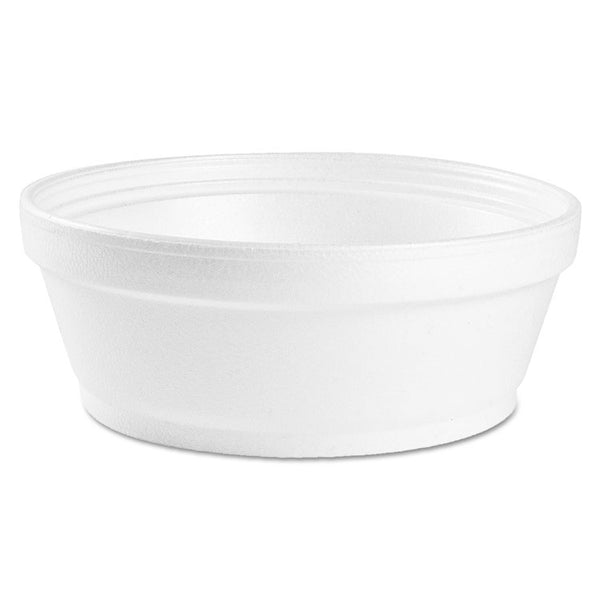 Dart® Foam Container, Squat, 8 oz, 4.63" Diameter x 1.13"h, White, 500/Carton (DCC8SJ32)