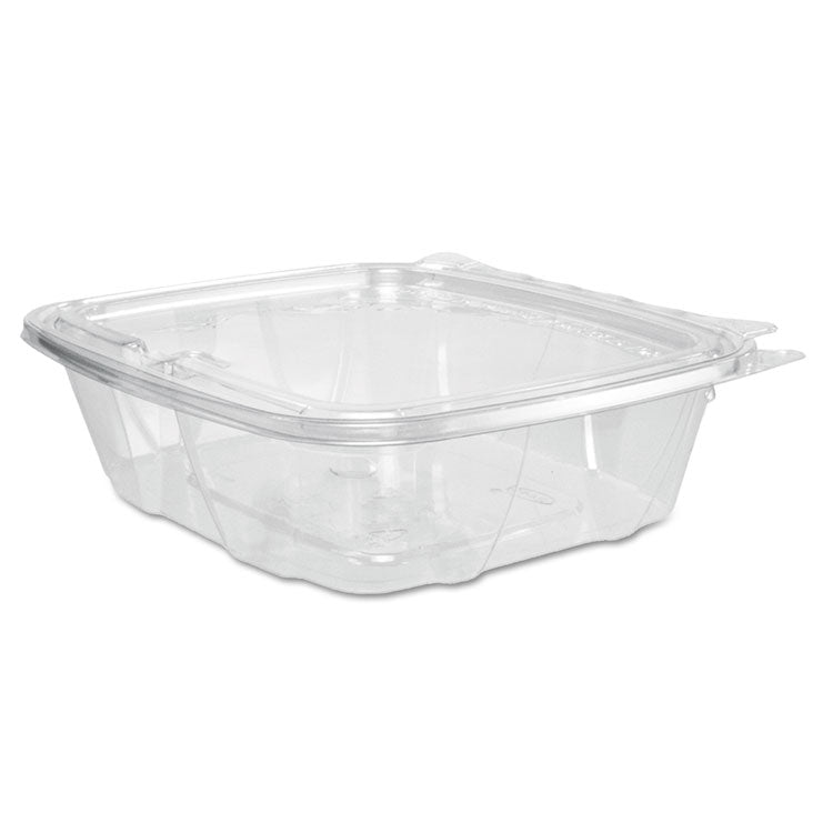 Dart® ClearPac SafeSeal Tamper-Resistant/Evident Containers, Flat Lid, 24 oz, 6.4 x 1.9 x 7.1, Clear, Plastic, 100/Bag, 2 Bags/CT (DCCCH24DEF)