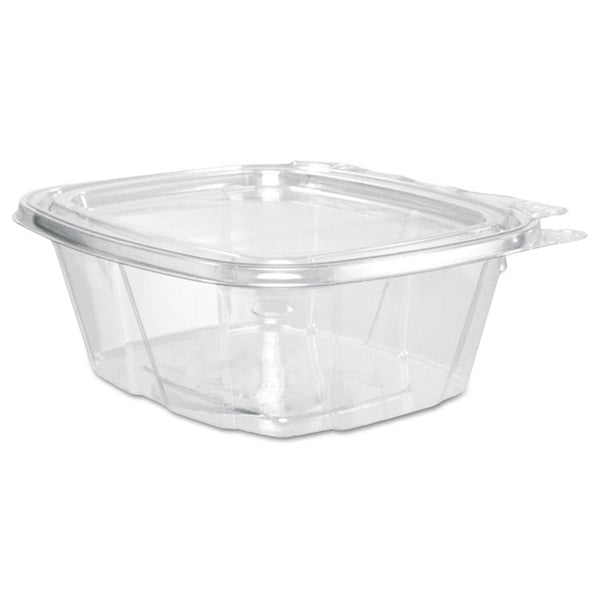 Dart® ClearPac SafeSeal Tamper-Resistant/Evident Containers, Flat Lid, 16 oz, 4.9 x 2.5 x 5.5, Clear, Plastic, 100/Bag, 2 Bags/CT (DCCCH16DEF)