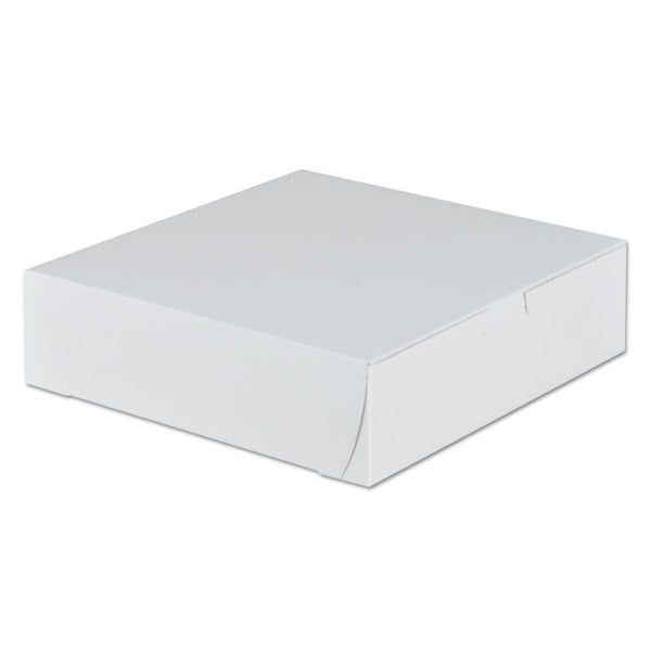 SCT® White One-Piece Non-Window Bakery Boxes, 9 x 9 x 2.5, White, Paper, 250/Carton (SCH0953) Case of 250