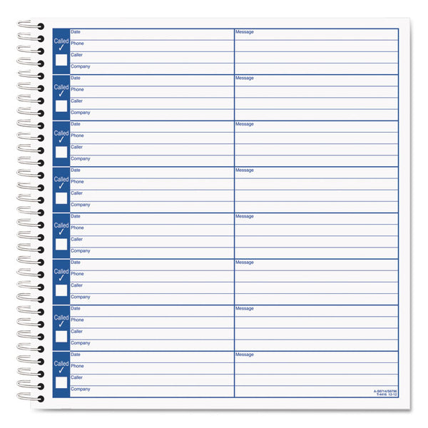 TOPS™ Voice Message Log Books, One-Part (No Copies), 8 x 1, 8 Forms/Sheet, 800 Forms Total (TOP4416) Each