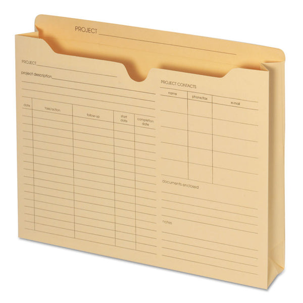 Pendaflex® Preprinted Project Jackets, Straight Tab, Letter Size, Manila, 50/Box (PFXB3143P) Box of 50