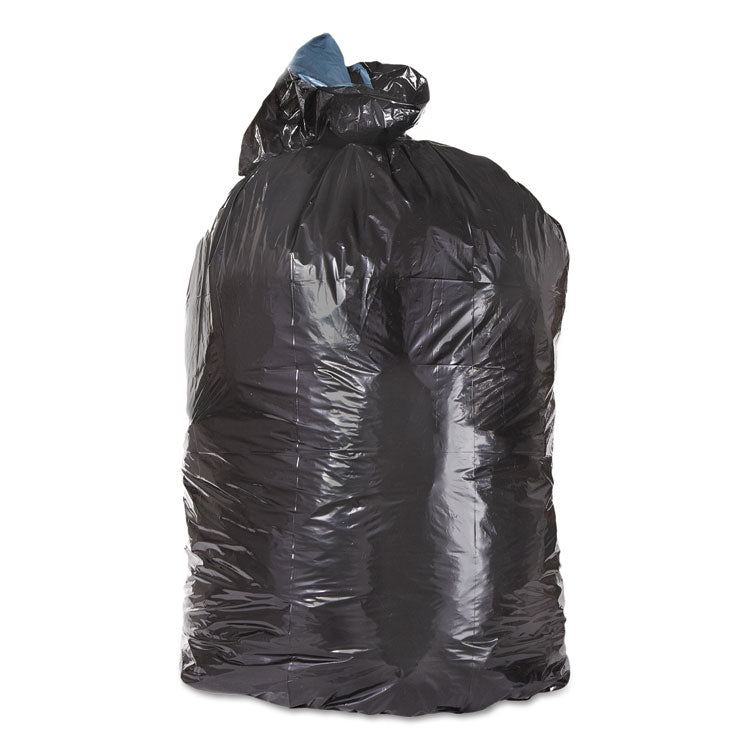 Trinity Plastics Low-Density Can Liners, 56 gal, 1.3 mil, 43" x 47", Black, 100/Carton (TRNML4347H)