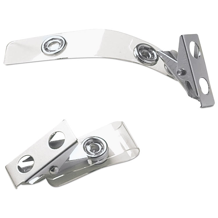 SICURIX® SICURIX ID Strap Clips, 0.38" x 2.75", Clear, 25/Pack (BAU68010) Pack of 25