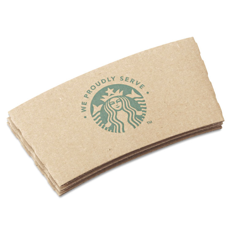 Starbucks® Cup Sleeves, Fits 12, 16, 20 oz Hot Cups, Kraft, 1,380/Carton (SBK11020575) Case of 1380