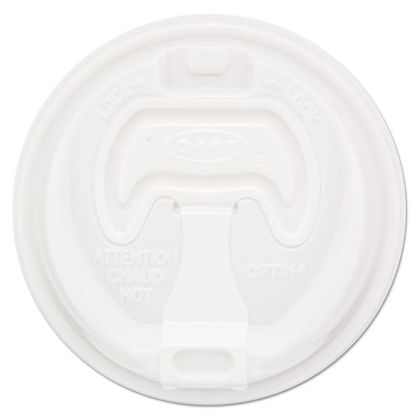 Dart® Optima Reclosable Lid, Fits 12 oz to 24 oz Foam Cups, White, 100/Pack (DCC16RCLPK)