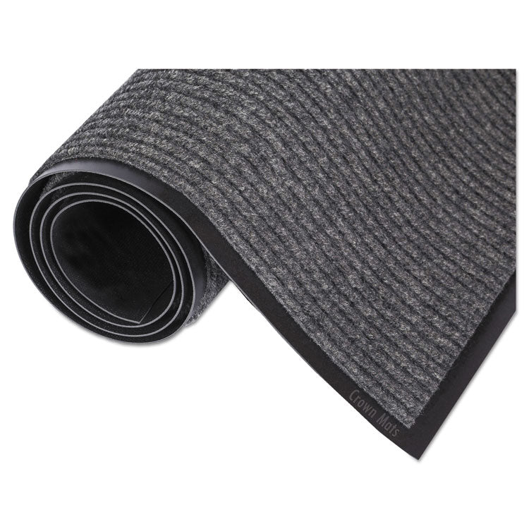 Crown Needle Rib Wipe and Scrape Mat, Polypropylene, 48 x 72, Gray (CWNNR0046GY)