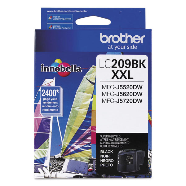 Brother LC209BK Innobella Super High-Yield Ink, 2,400 Page-Yield, Black (BRTLC209BK)