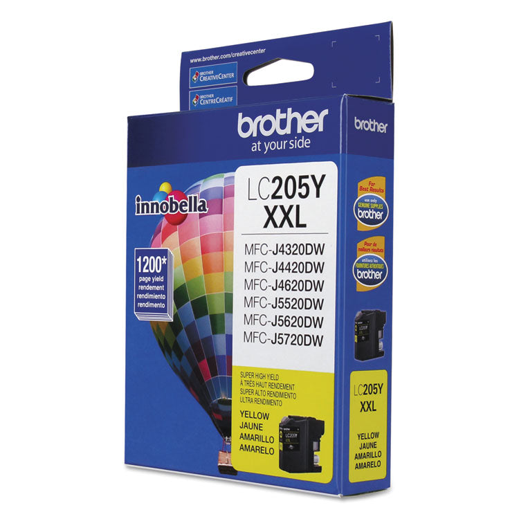 Brother LC205Y Innobella Super High-Yield Ink, 1,200 Page-Yield, Yellow (BRTLC205Y)