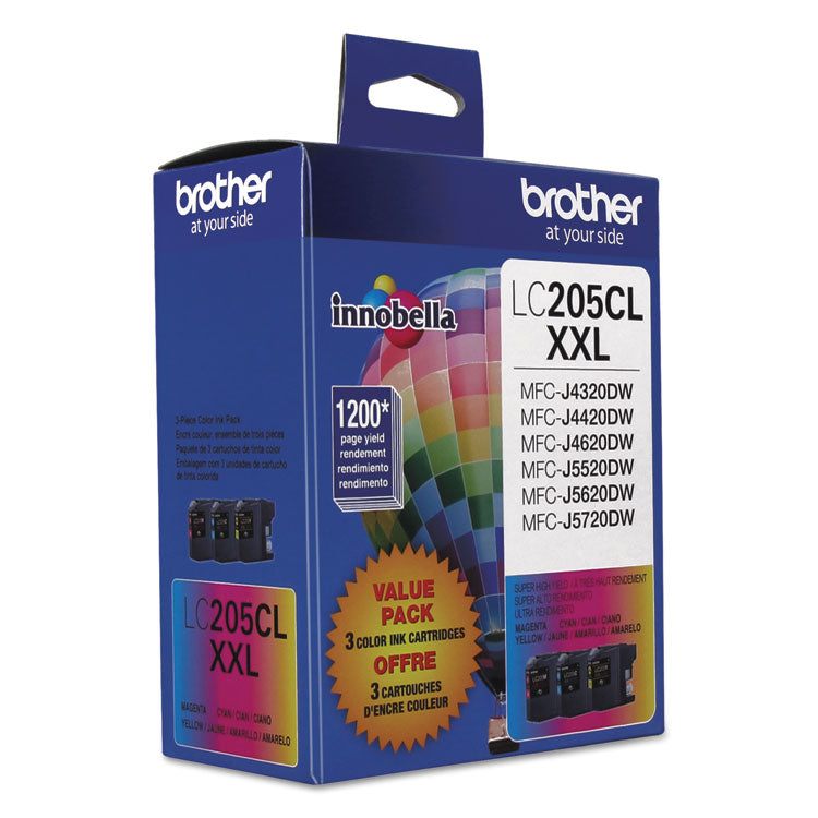 Brother LC2053PKS Innobella Super High-Yield Ink, 1,200 Page-Yield, Cyan/Magenta/Yellow (BRTLC2053PKS)