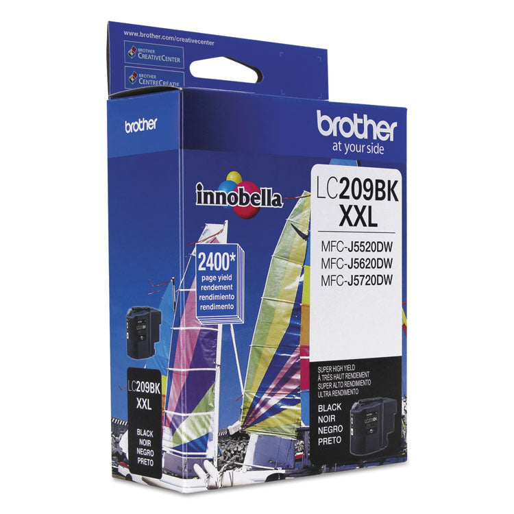 Brother LC209BK Innobella Super High-Yield Ink, 2,400 Page-Yield, Black (BRTLC209BK)