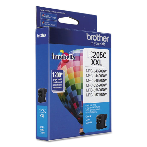 Brother LC205C Innobella Super High-Yield Ink, 1,200 Page-Yield, Cyan (BRTLC205C)