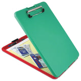 Saunders SlimMate Show2Know Safety Organizer, 0.5" Clip Capacity, Holds 8.5 x 11 Sheets, Red/Green (SAU00580) Each