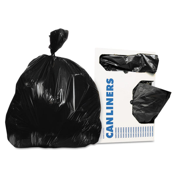 Heritage Linear Low-Density Can Liners, 30 gal, 0.9 mil, 30" x 36", Black, 200/Carton (HERH6036TK) Case of 200