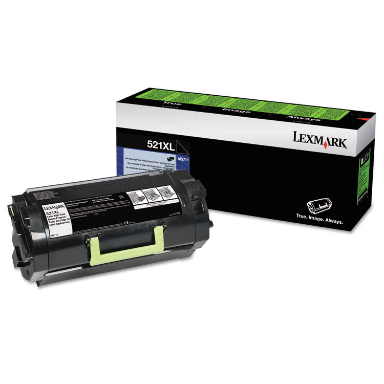 Lexmark™ 52D1X0L Return Program Extra High-Yield Toner, 45,000 Page-Yield, Black (LEX52D1X0L)