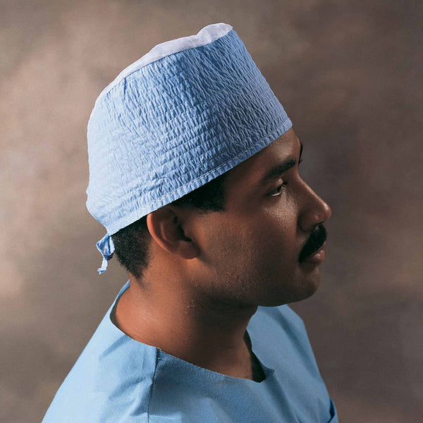 O&M Halyard Inc Surgeon Cap One Size Fits Most Blue Tie Closure (54585_PK) 1/PK