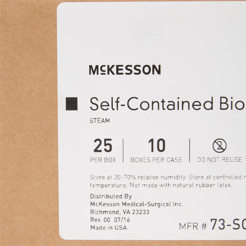 McKesson Sterilization Biological Indicator Vial Steam (524877_CS) 250/CS