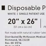 McKesson Bed Pillow 20 X 26 Inch White Single Patient Use (939585_EA) 1/EA