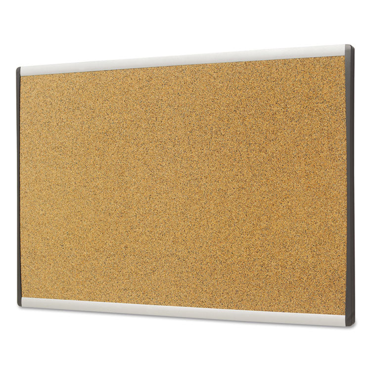 Quartet® ARC Frame Cubicle Cork Board, 24 x 14, Tan Surface, Silver Aluminum Frame (QRTARCB2414)