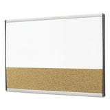 Quartet® ARC Frame Cubicle Dry Erase/Cork Board, 30 x 18, Tan/White Surface, Silver Aluminum Frame (QRTARCCB3018)