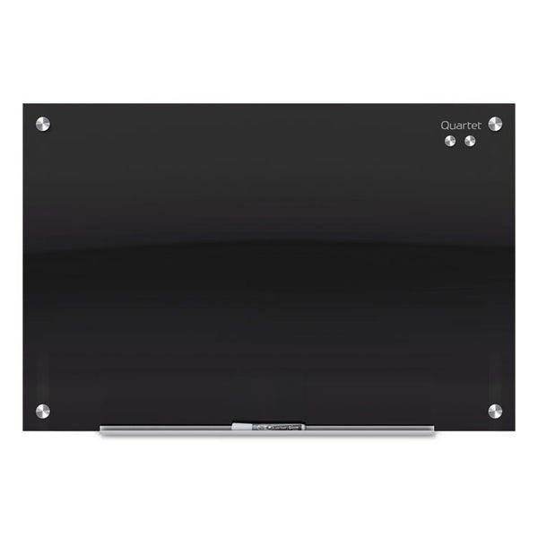 Quartet® Infinity Glass Marker Board, 48 x 36, Black Surface (QRTG4836B)