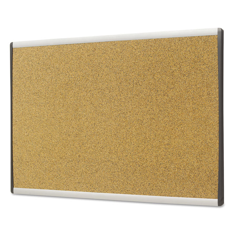 Quartet® ARC Frame Cubicle Cork Board, 30 x 18, Tan Surface, Silver Aluminum Frame (QRTARCB3018)