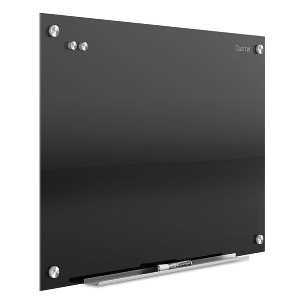 Quartet® Infinity Glass Marker Board, 36 x 24, Black Surface (QRTG3624B)