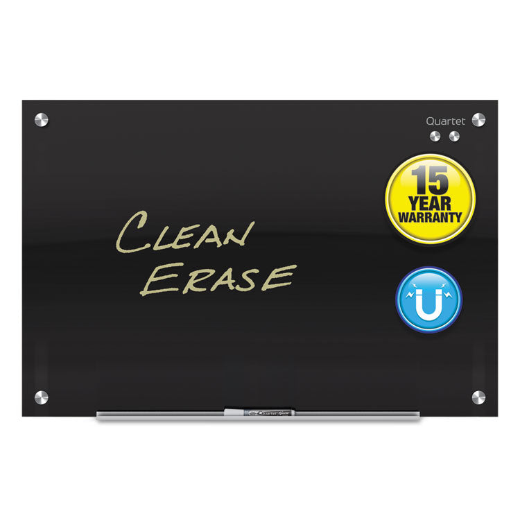 Quartet® Infinity Glass Marker Board, 72 x 48, Black Surface (QRTG7248B) Each