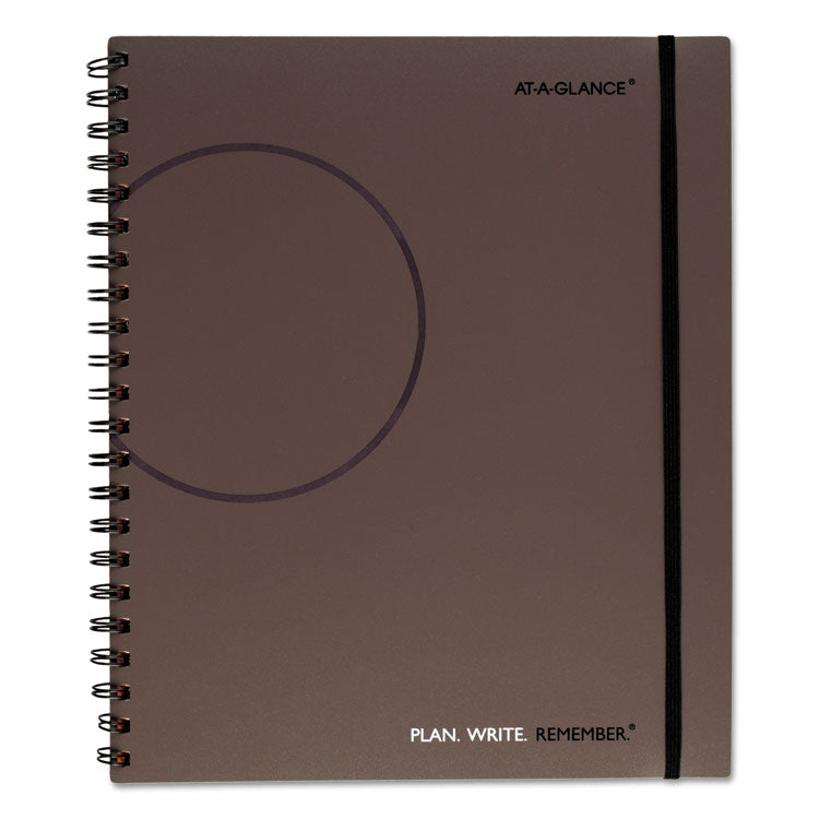AT-A-GLANCE® Plan. Write. Remember. Planning Notebook Two Days Per Page , 11 x 8.38, Gray Cover, Undated (AAG80620430)