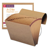 Smead™ Indexed Expanding Kraft Files, 21 Sections, Elastic Cord Closure, 1/21-Cut Tabs, Letter Size, Kraft (SMD70121)