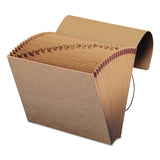 Smead™ Indexed Expanding Kraft Files, 21 Sections, Elastic Cord Closure, 1/21-Cut Tabs, Letter Size, Kraft (SMD70121)