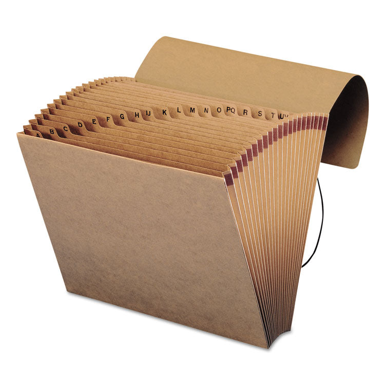 Smead™ Indexed Expanding Kraft Files, 21 Sections, Elastic Cord Closure, 1/21-Cut Tabs, Letter Size, Kraft (SMD70121)