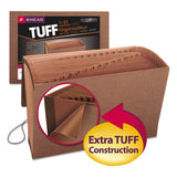Smead™ TUFF Expanding Wallet, 31 Sections, Elastic Cord Closure, 1/15-Cut Tabs, Legal Size, Redrope (SMD70369)