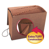 Smead™ TUFF Expanding Wallet, 31 Sections, Elastic Cord Closure, 1/15-Cut Tabs, Letter Size, Redrope (SMD70367)