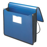 Smead™ Poly Premium Wallets, 5.25" Expansion, 1 Section, Elastic Cord Closure, Letter Size, Navy Blue (SMD71503)