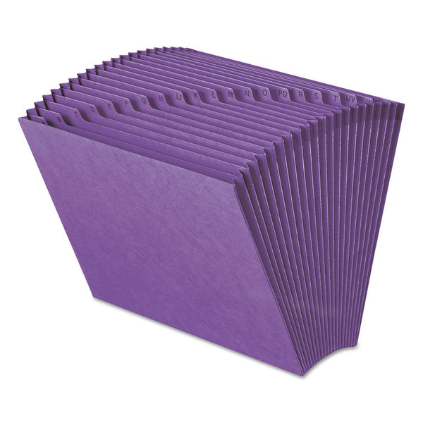 Smead™ Heavy-Duty Indexed Expanding Open Top Color Files, 21 Sections, 1/21-Cut Tabs, Letter Size, Purple (SMD70721)