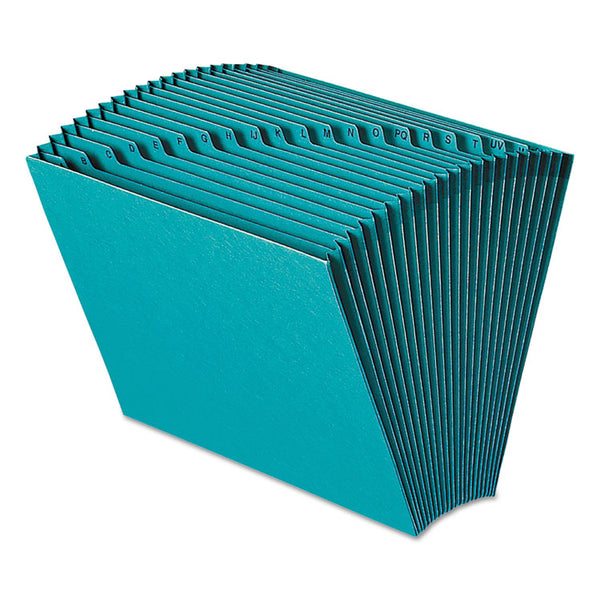 Smead™ Heavy-Duty Indexed Expanding Open Top Color Files, 21 Sections, 1/21-Cut Tabs, Letter Size, Teal (SMD70717)