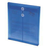 Smead™ Poly String and Button Interoffice Envelopes, Open-End (Vertical), 9.75 x 11.63, Transparent Blue, 5/Pack (SMD89542)