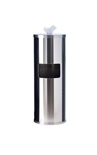 GoodEarth Stainless-Steel Floor Stand Wipe Dispenser with Built-in Trash Receptacle