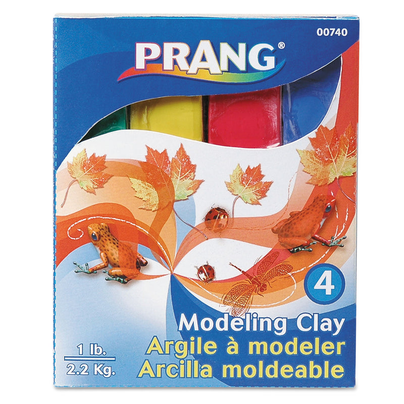 Prang Modeling Clay Assortment, 0.25 lb Each, Blue, Green, Red, Yellow, 1 lb (DIX007400001) Each