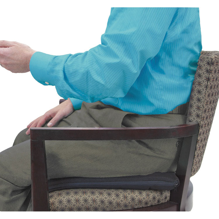Master Caster® The ComfortMakers Deluxe Seat/Back Cushion, Memory Foam, 17 x 2.75 x 17.5, Black (MAS91061) Each