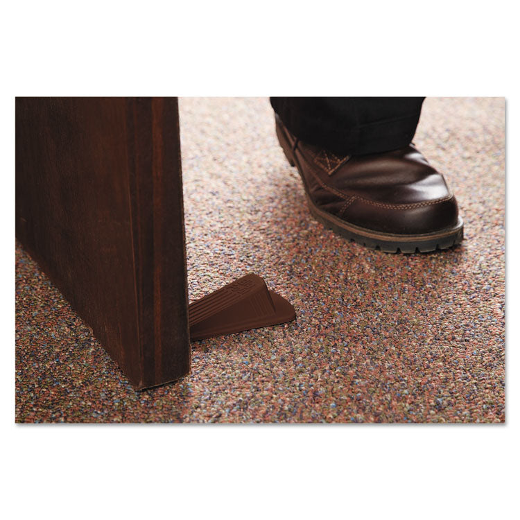 Master Caster® Big Foot Doorstop, No Slip Rubber Wedge, 2.25w x 4.75d x 1.25h, Brown (MAS00920) Each