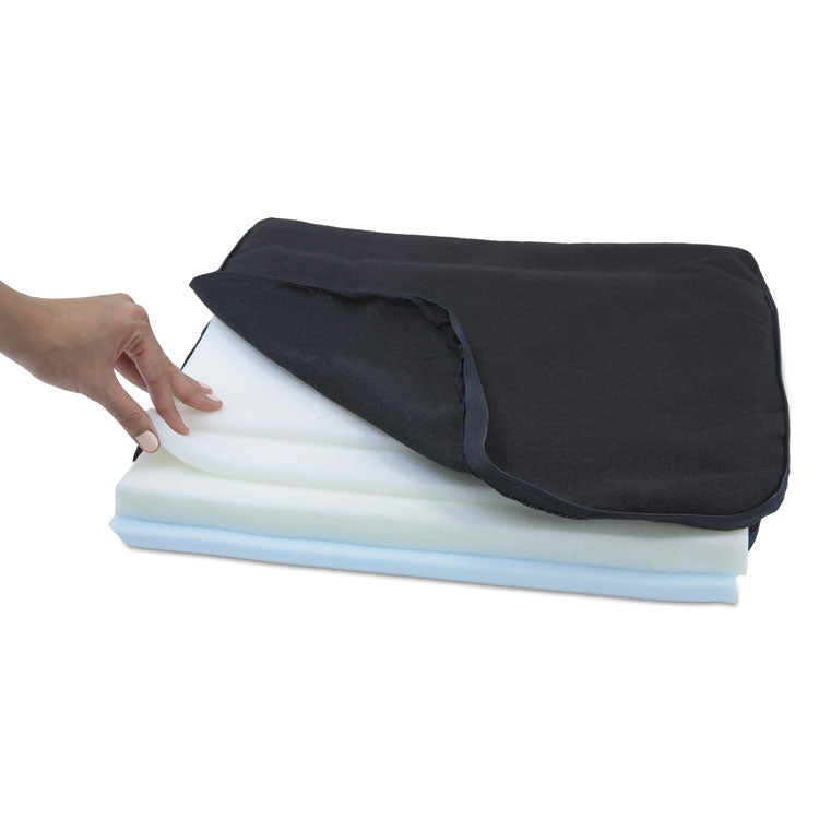 Master Caster® The ComfortMakers Deluxe Seat/Back Cushion, Memory Foam, 17 x 2.75 x 17.5, Black (MAS91061) Each