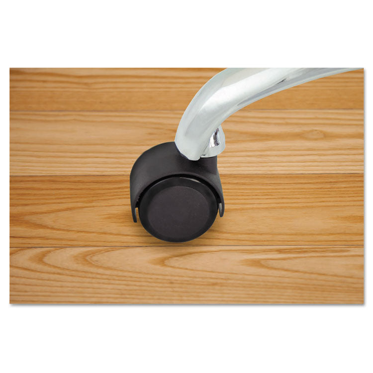 Master Caster® Deluxe Duet Casters, Grip Ring Type B and Type K Stems, 2" Soft Polyurethane Wheel, Matte Black, 5/Set (MAS23624) Set of 5