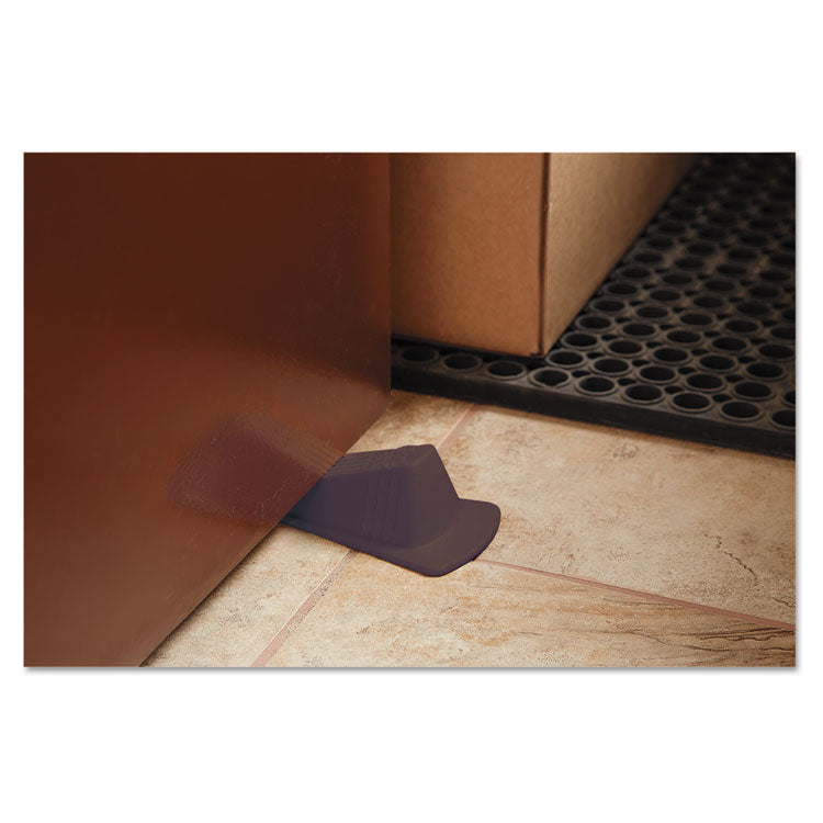 Master Caster® Giant Foot Doorstop, No-Slip Rubber Wedge, 3.5w x 6.75d x 2h, Brown, 2/Pack (MAS00969) Pack of 2