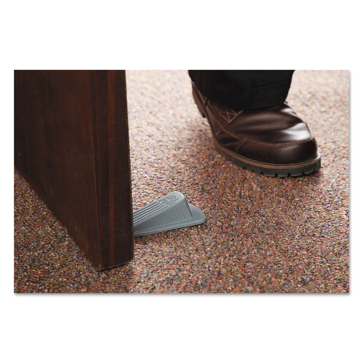 Master Caster® Big Foot Doorstop, No Slip Rubber Wedge, 2.25w x 4.75d x 1.25h, Gray, 2/Pack (MAS00972) Pack of 2