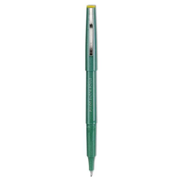 Pilot Razor Point Stick Porous Point Marker Pen, 0.3mm, Green Ink/Barrel, Dozen (PIL11010)