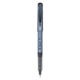 Pilot® V Razor Point Liquid Ink Porous Point Pen, Stick, Extra-Fine 0.5 mm, Black Ink, Gray/Smoke Barrel, Dozen (PIL11020)